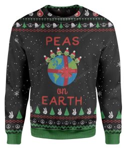 Ugly Peas On Earth Custom Sweater Apparel HD-TA21111918 Ugly Christmas Sweater Long Sleeve S 