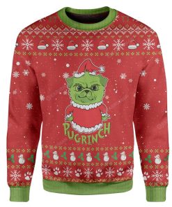 Ugly Pugrinch Christmas Hoodie T-Shirts Apparel HD-TA2811194 3D Custom Fleece Hoodies Long Sleeve S