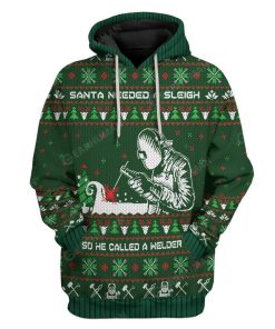 Ugly Santa Welder Hoodie T-Shirts Apparel HD-TA2811195 3D Custom Fleece Hoodies Hoodie S 