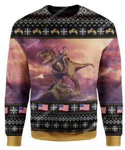 Ugly T-Rex Custom Sweater Apparel HD-AT20111910 Ugly Christmas Sweater Long Sleeve S 