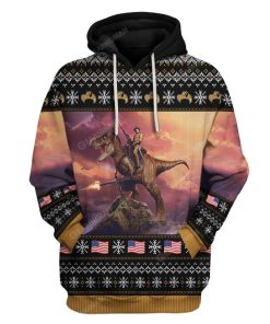 Ugly T-Rex Custom T-shirt - Hoodies Apparel HD-AT20111910 3D Custom Fleece Hoodies Hoodie S 