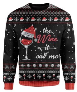 Ugly The Wine It Calls Me Custom Sweater Apparel HD-TA19111903 Ugly Christmas Sweater Long Sleeve S 