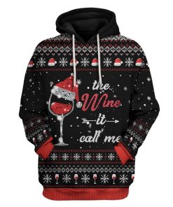 Ugly The Wine It Calls Me Custom T-shirt - Hoodies Apparel HD-TA19111903 3D Custom Fleece Hoodies Hoodie S 