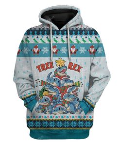 Ugly Tree T-Rex Custom T-shirt - Hoodies Apparel HD-AT21111906 3D Custom Fleece Hoodies Hoodie S 