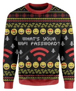 Ugly What's Your Wifi Password Custom Sweater Apparel HD-TA21111920 Ugly Christmas Sweater Long Sleeve S 