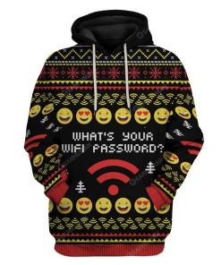 Ugly What's Your Wifi Password Custom T-shirt - Hoodies Apparel HD-TA21111920 3D Custom Fleece Hoodies Hoodie S 