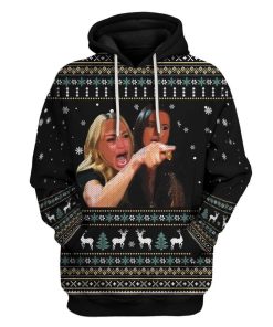 Ugly Woman Yelling At A Cat Custom T-shirt - Hoodies Apparel HD-TA07111910 3D Custom Fleece Hoodies Hoodie S 