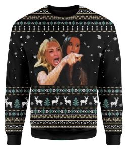 Ugly Woman Yelling At A Cat Custom T-shirt - Hoodies Apparel HD-TA07111910 Ugly Christmas Sweater Long Sleeve S 