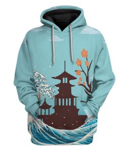 Ukiyo e Red Panda Custom T-shirt - Hoodies Apparel HD-DT21111927 3D Custom Fleece Hoodies Hoodie S 