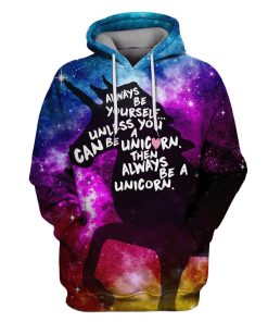 Unicorn always be yourself Custom T-shirt - Hoodies Apparel UNI110165 3D Custom Fleece Hoodies Hoodie S 