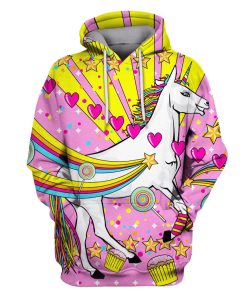 Unicorn and Pastry Custom T-shirt - Hoodies Apparel UNI110139 3D Custom Fleece Hoodies Hoodie S 