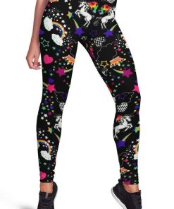 Unicorn and Rainbow Full-print Leggings HD-GH20250-LEG Leggings Leggings S 