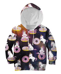 Unicorn And Sweet Donut Custom Hoodies T-shirt Apparel HD-UNI110150K kid 3D apparel Kid Hoodie S/6-8