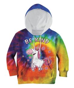 Unicorn Be Kind Custom Hoodies T-shirt Apparel HD-UNI110155K kid 3D apparel Kid Hoodie S/6-8