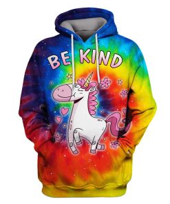 Unicorn Be Kind OuterSpace Custom T-shirt - Hoodies Apparel UNI110155 3D Custom Fleece Hoodies Hoodie S 