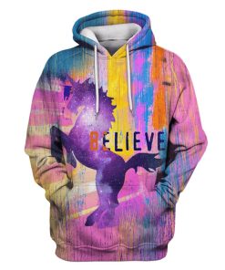 Unicorn in the galaxy background Custom T-shirt - Hoodies Apparel UNI110137 3D Custom Fleece Hoodies Hoodie S 
