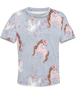 Unicorn Kid Custom Hoodies T-shirt Apparel HD-UNI110246K kid 3D apparel Kid T-Shirt XS