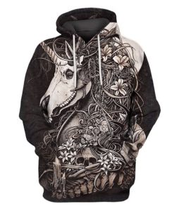 Unicorn Skull Hoodies - T-Shirts Apparel UNI110104 3D Custom Fleece Hoodies Hoodie S 