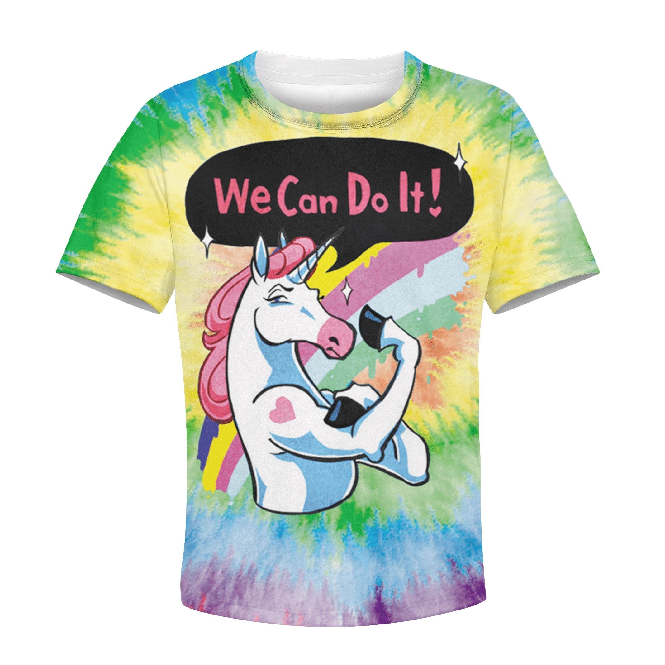 Gearhumans Unicorn We Can Do It Custom Hoodies T-shirt Apparel 3 Unicorn We Can Do It Custom Hoodies T-shirt Apparel HD-UNI110124K kid 3D apparel Kid T-Shirt XS