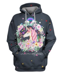 Unicorns are real Custom T-shirt - Hoodies Apparel UNI110149 3D Custom Fleece Hoodies Hoodie S 