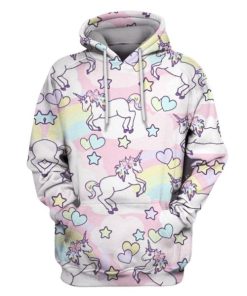 Unicorns With Love Hoodies - T-Shirts Apparel UNI110105 3D Custom Fleece Hoodies Hoodie S 