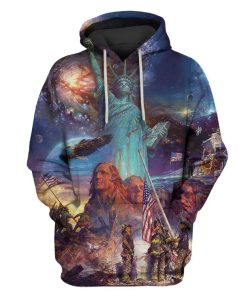 United States of America Custom T-shirt - Hoodies Apparel HD-GH20348 3D Custom Fleece Hoodies Hoodie S 