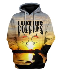 Valentine Is Day I Like Her Bobbers Fishing Custom T-Shirts Hoodies Apparel FI-QM2012195 3D Custom Fleece Hoodies Hoodie S 