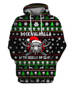 Valhalla Rising with skulls Custom T-shirt - Hoodies Apparel HD-MV110658 3D Custom Fleece Hoodies Hoodie S