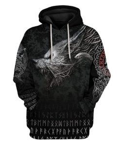 Viking Wolf Custom T-Shirts Hoodies Apparel VK-AT0201201 3D Custom Fleece Hoodies Hoodie S 