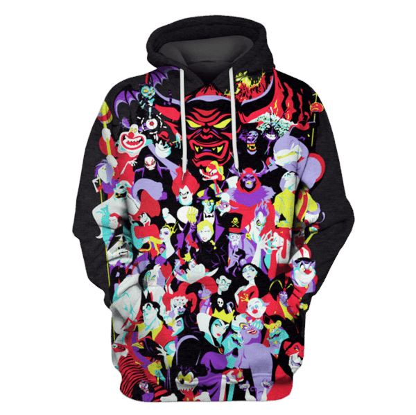 Gearhumans Villains in Disney cartoons Hoodies - T-Shirts Apparel 1 Villains in Disney cartoons Hoodies - T-Shirts Apparel MV110120 3D Custom Fleece Hoodies Hoodie S