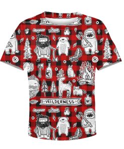 Wilderness Custom Hoodies T-shirt Apparel HD-GH1106211K kid 3D apparel Kid T-Shirt XS