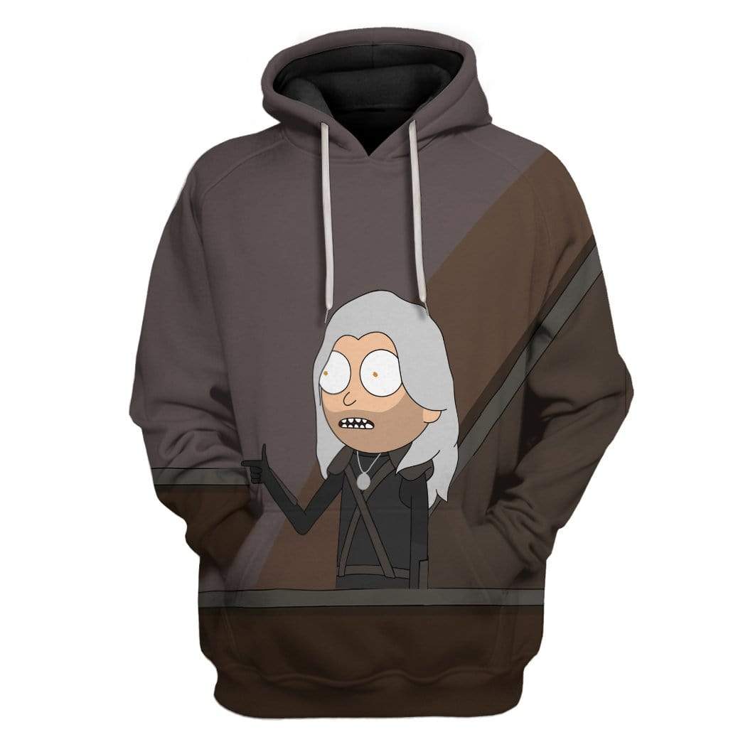 Gearhumans Witcher Morty T-Shirts Hoodies Apparel 1 Witcher Morty T-Shirts Hoodies Apparel HD-QM2512196 3D Custom Fleece Hoodies Hoodie S