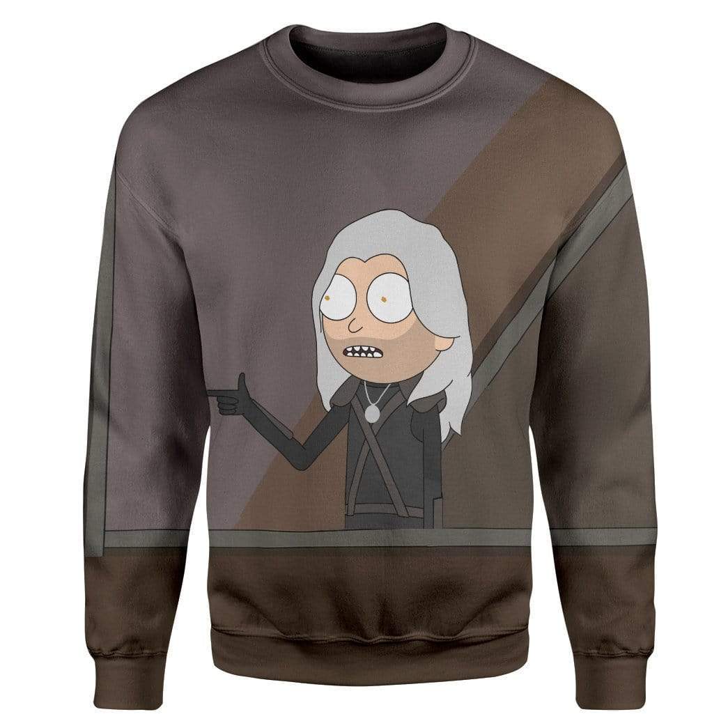 Gearhumans Witcher Morty T-Shirts Hoodies Apparel 2 Witcher Morty T-Shirts Hoodies Apparel HD-QM2512196 3D Custom Fleece Hoodies Long Sleeve S