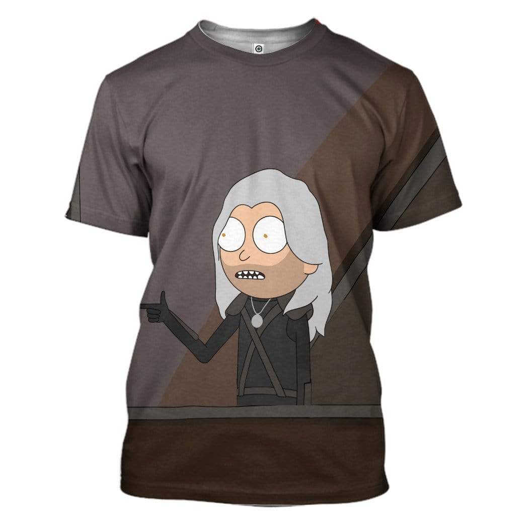 Gearhumans Witcher Morty T-Shirts Hoodies Apparel 3 Witcher Morty T-Shirts Hoodies Apparel HD-QM2512196 3D Custom Fleece Hoodies T-Shirt S