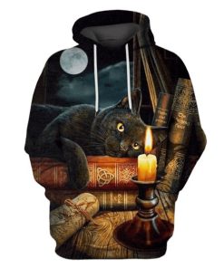 Witching Hour Black Cat Hoodies - T-Shirts Apparel PET110192 3D Custom Fleece Hoodies Hoodie S