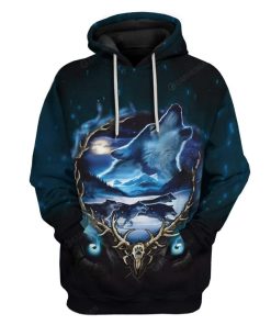 Wolf Night Custom T-Shirts Hoodies Apparel AN-DT0612192 3D Custom Fleece Hoodies Hoodie S