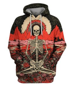 yoga skeleton T-Shirts - Zip Hoodies Apparel GH110187 3D Custom Fleece Hoodies Hoodie S 