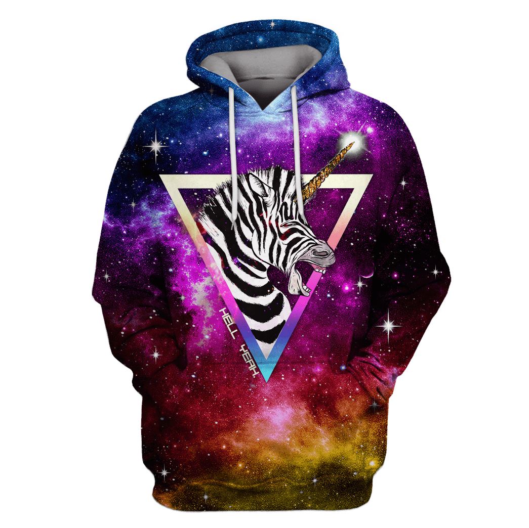 Gearhumans Zebracorn Custom Hoodies Apparel 1 Zebracorn Custom Hoodies Apparel UNI110163 3D Custom Fleece Hoodies Hoodie S