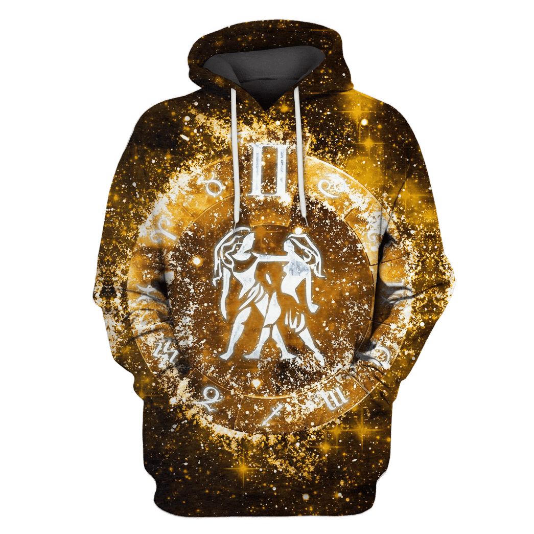 Gearhumans Zodiac Gemini Hoodies - T-Shirts Apparel 2 Zodiac Gemini Hoodies - T-Shirts Apparel ZOD110124 3D Custom Fleece Hoodies Hoodie S