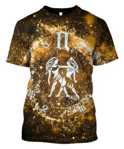 Zodiac Gemini Hoodies - T-Shirts Apparel ZOD110124 3D Custom Fleece Hoodies T-Shirt S