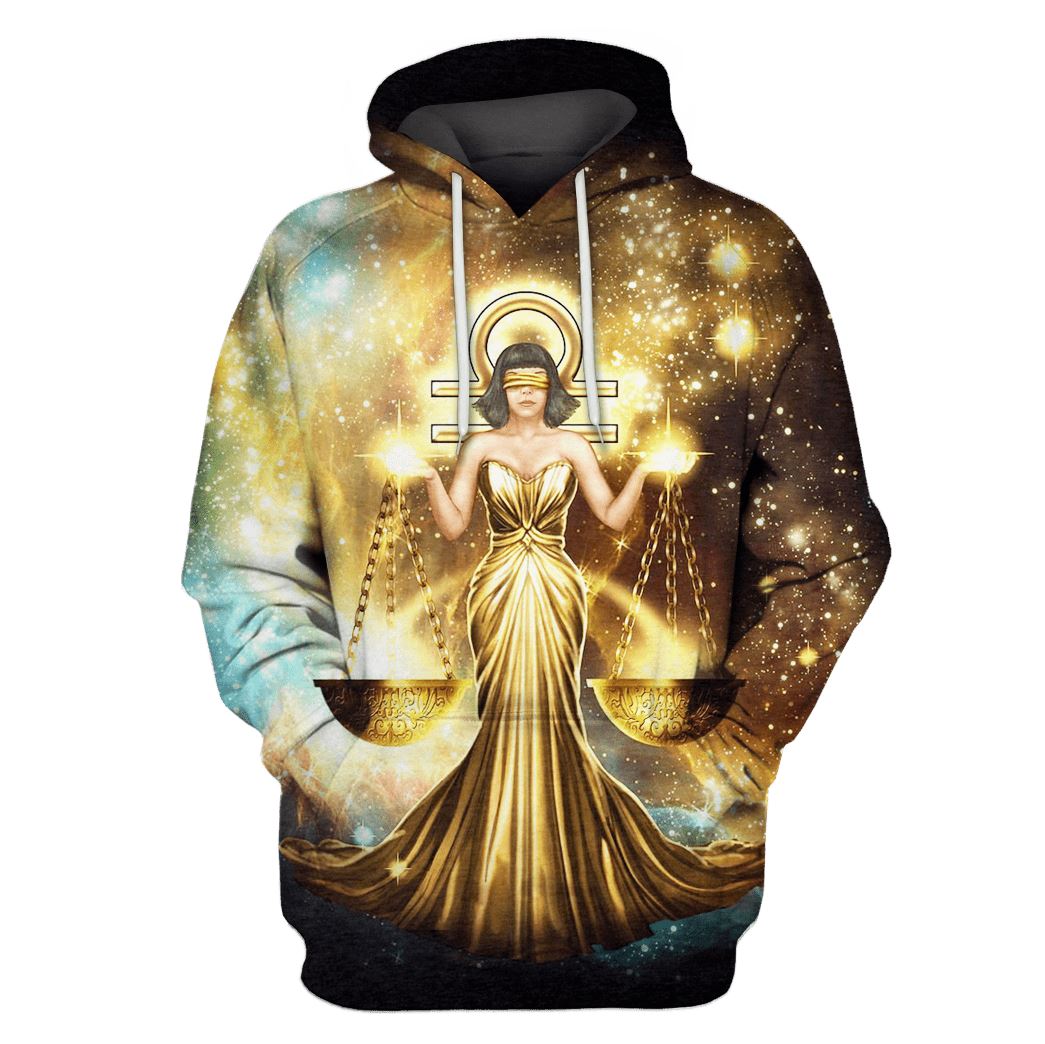 Gearhumans Zodiac Libra Hoodies - T-Shirts Apparel 2 Zodiac Libra Hoodies - T-Shirts Apparel ZOD110119 3D Custom Fleece Hoodies Hoodie S