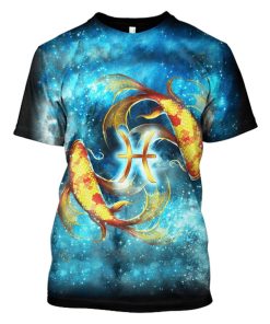 Zodiac Pisces Hoodies - T-Shirts Apparel ZOD110121 3D Custom Fleece Hoodies T-Shirt S